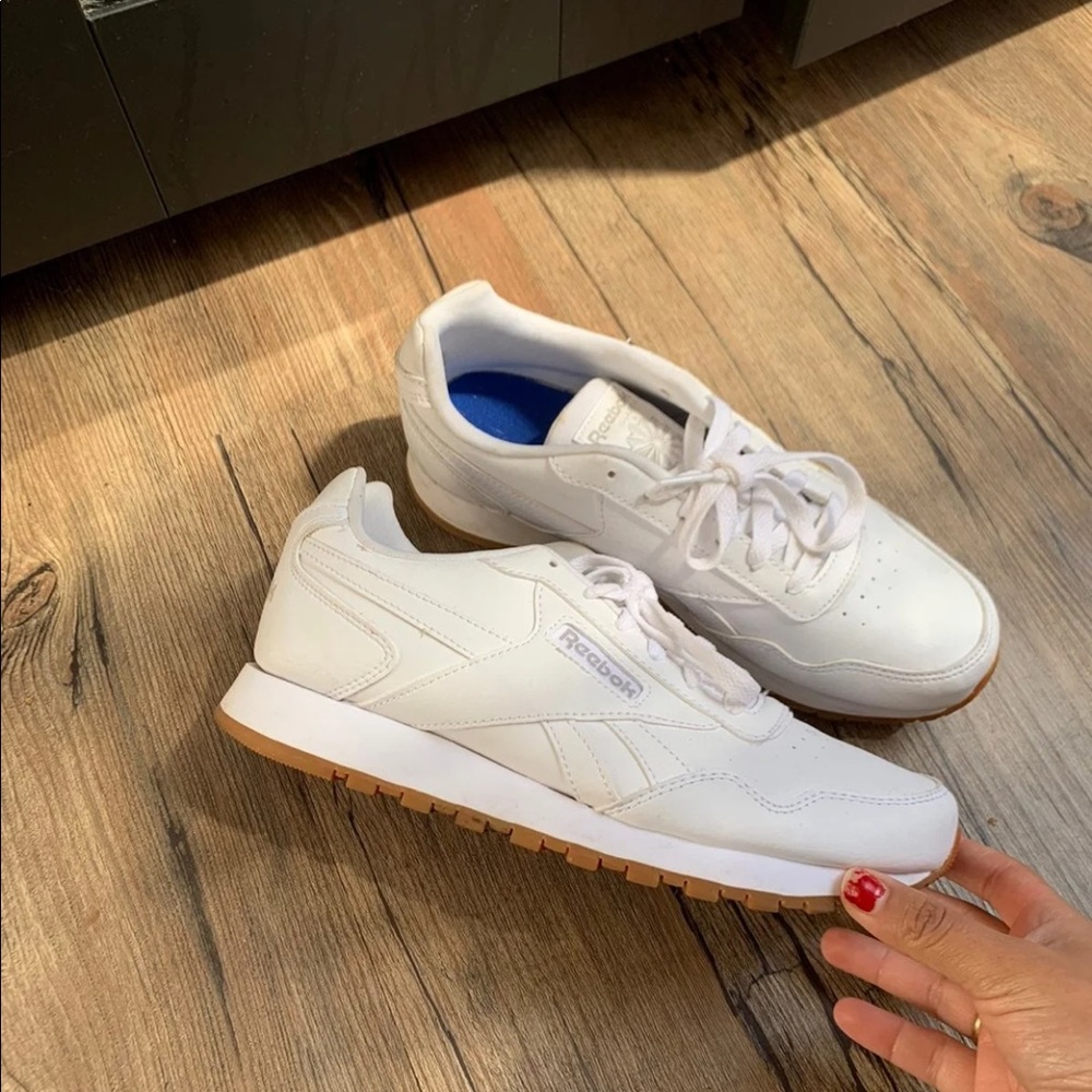 White Reebok dad sneakers